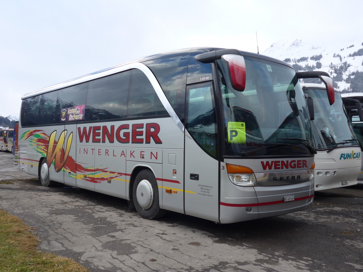 (158'344) - Wenger, Interlaken - Nr. 3/BE 483'463 - Setra am 11. Januar 2015 in Frutigen, Flugplatz