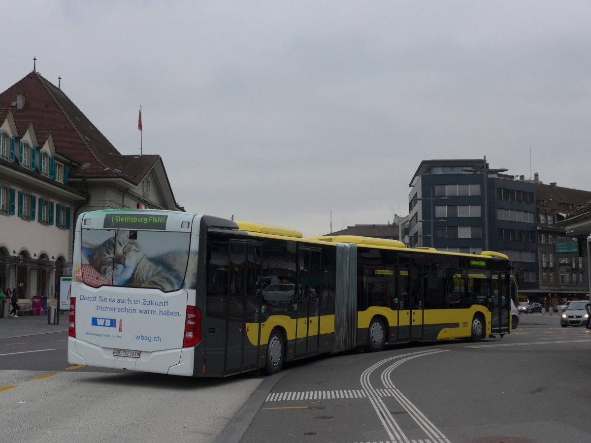 (158'470) - STI Thun - Nr. 161/BE 752'161 - Mercedes am 24. Januar 2015 beim Bahnhof Thun