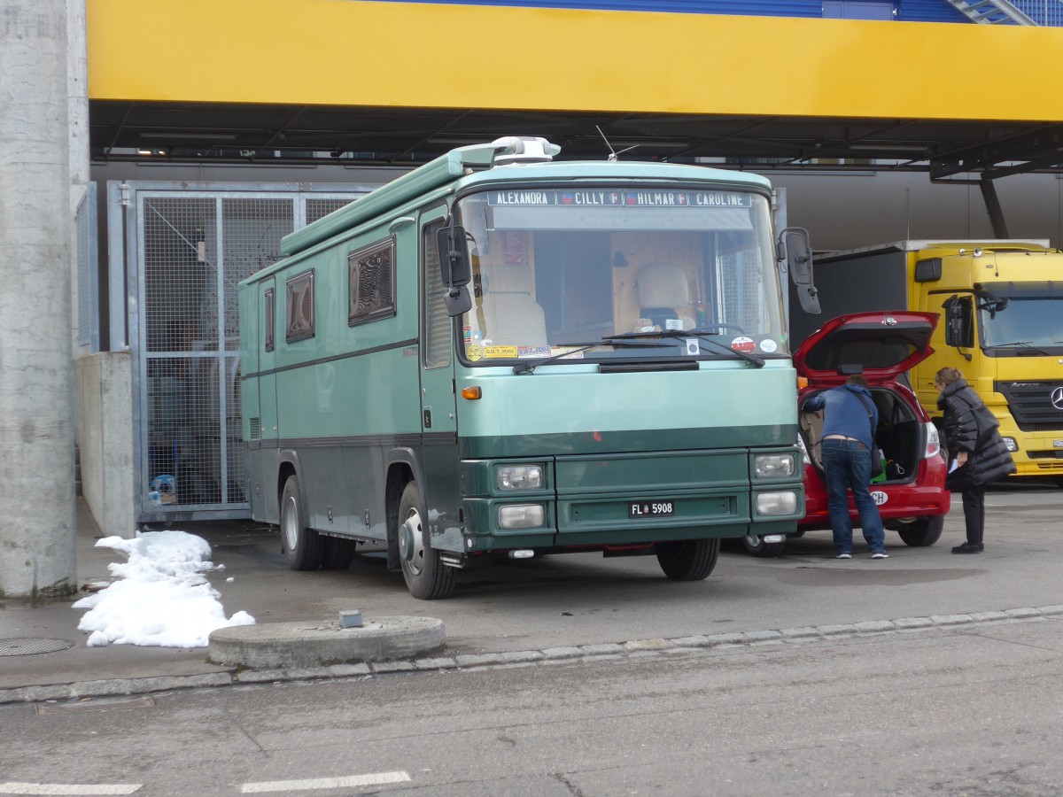 (158'511) - Aus Liechtenstein: Marxer, Schaan - FL 5908 - Magirus-Deutz am 31. Januar 2015 in Dietlikon, IKEA