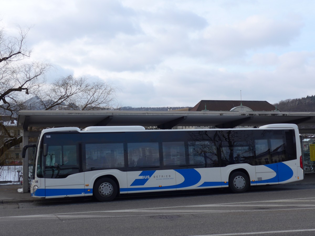 (158'632) - BOGG Wangen b.O. - Nr. 108/SO 117'612 - Mercedes am 4. Februar 2015 beim Bahnhof Olten