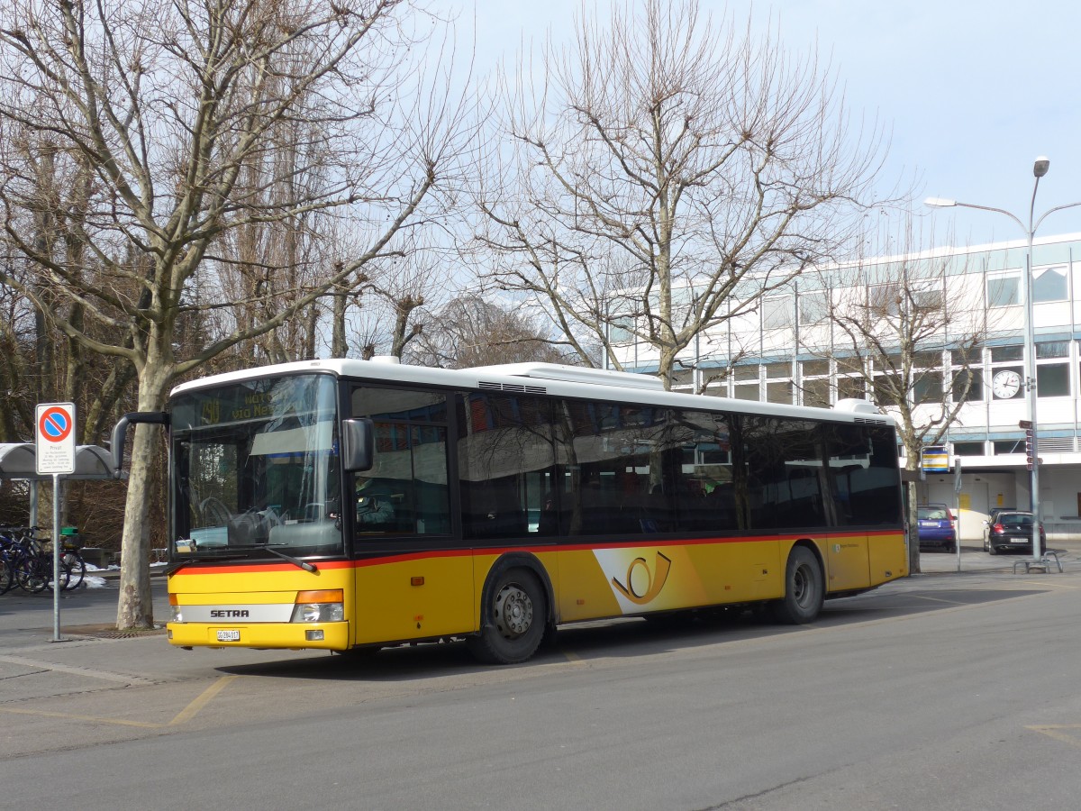 (158'726) - PostAuto Ostschweiz - SG 284'017 - Setra am 14. Februar 2015 beim Bahnhof Buchs