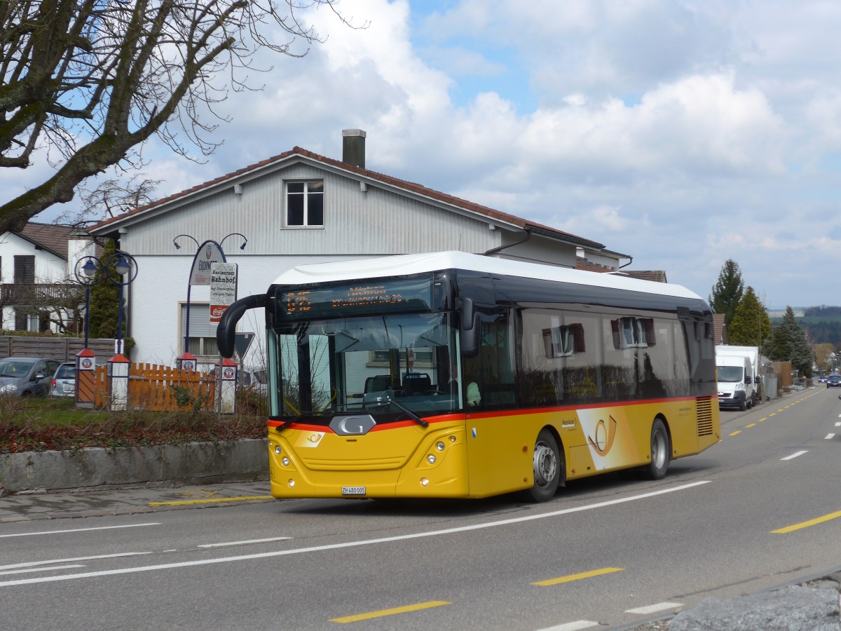 (159'441) - Moser, Flaach - Nr. 289/ZH 480'005 - Gppel am 27. Mrz 2015 beim Bahnhof Rickenbach-Attikon