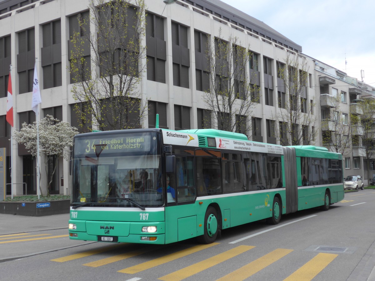 (159'897) - BVB Basel - Nr. 767/BS 3267 - MAN am 11. April 2015 in Basel, Wettsteinplatz