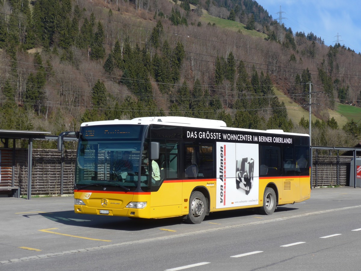 (159'909) - PostAuto Bern - BE 653'382 - Mercedes am 12. April 2015 beim Bahnhof Reichenbach