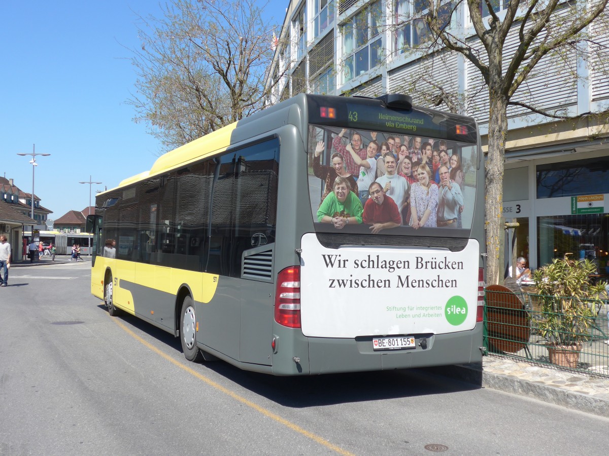 (159'950) - STI Thun - Nr. 155/BE 801'155 - Mercedes am 24. April 2015 bei der Schifflndte Thun