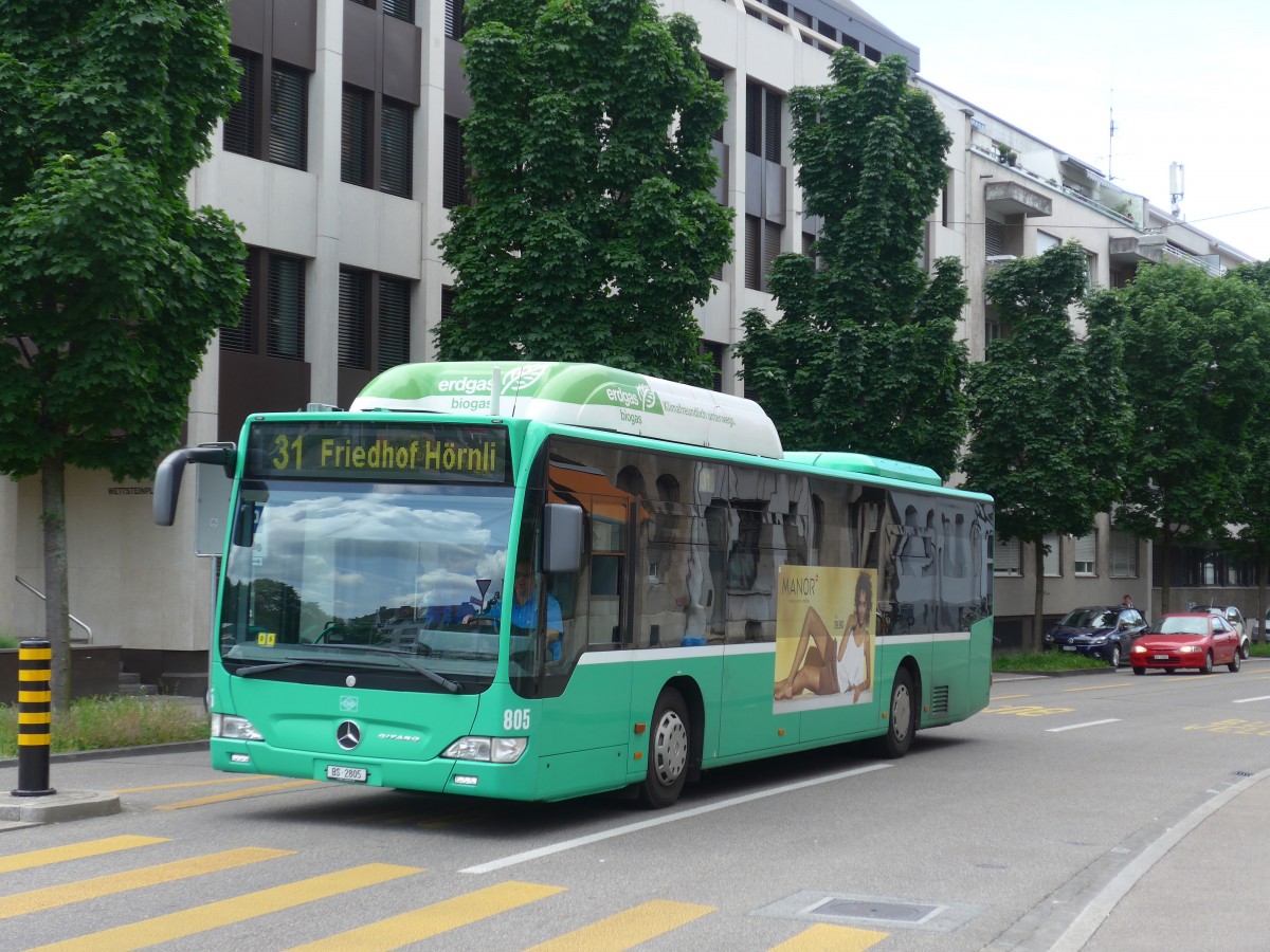 (160'539) - BVB Basel - Nr. 805/BS 2805 - Mercedes am 17. Mai 2015 in Basel, Wettsteinplatz