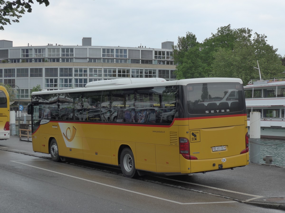 (160'575) - PostAuto Bern - BE 653'387 - Setra am 21. Mai 2015 bei der Schifflndte Thun