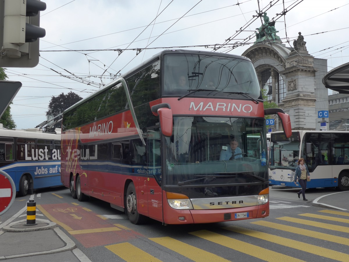 (160'624) - Aus Italien: Marino, Altamura - Nr. 314/EN-773 WD - Setra am 22. Mai 2015 beim Bahnhof Luzern