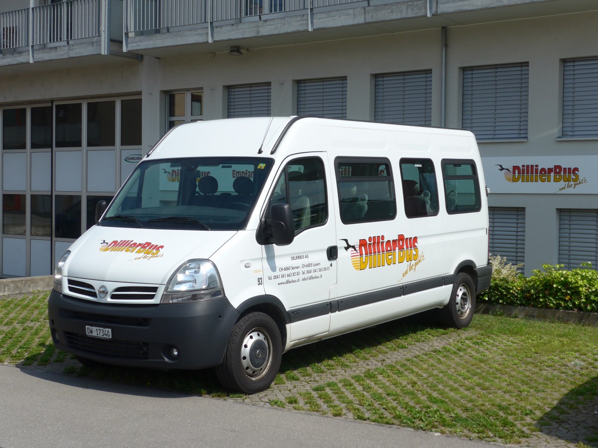 (160'923) - Dillier, Sarnen - Nr. 93/OW 17'340 - Nissan am 24. Mai 2015 in Sarnen, Garage