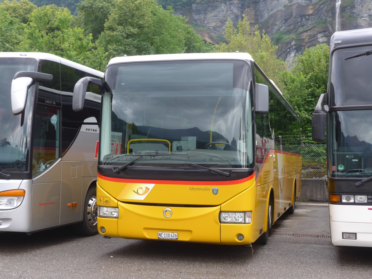 (162'376) - CarPostal Ouest - NE 110'426 - Irisbus am 20. Juni 2015 in Meiringen, Balm