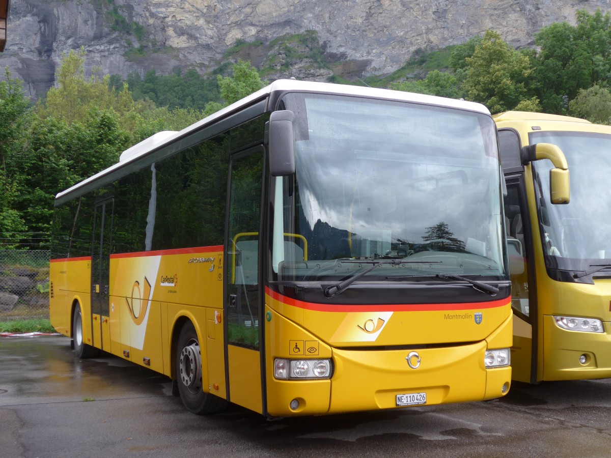 (162'447) - CarPostal Ouest - NE 110'426 - Irisbus am 21. Juni 2015 in Meiringen, Balm