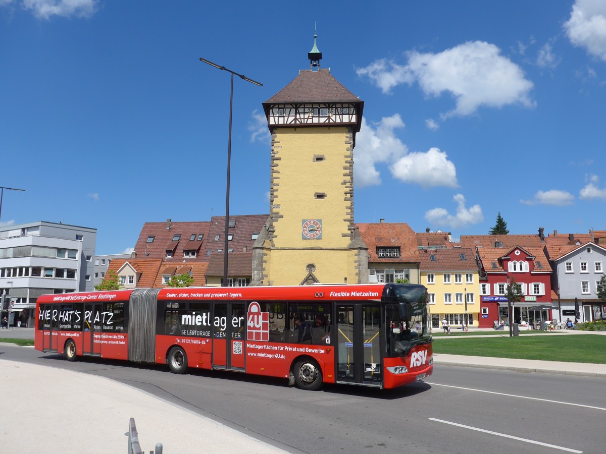 (162'521) - RSV Reutlingen - RT-EW 1016 - Solaris am 24. Juni 2015 in Reutlingen, Stadtmitte