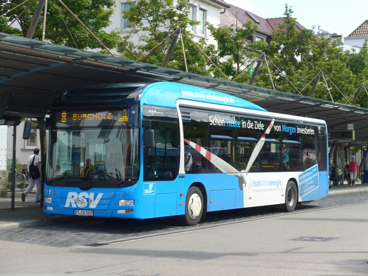 (162'525) - RSV Reutlingen - RT-EW 1057 - MAN am 24. Juni 2015 in Reutlingen, Stadtmitte