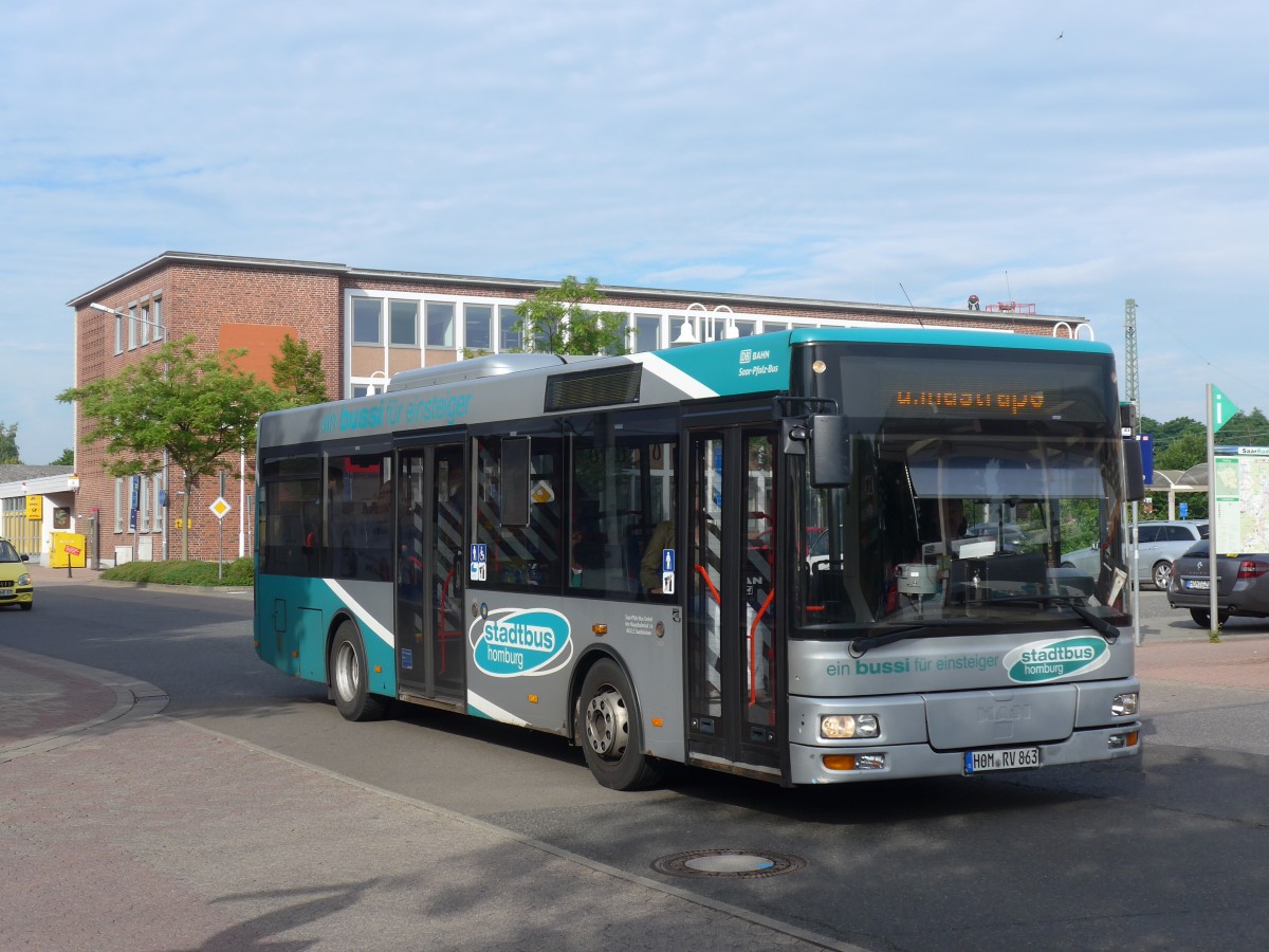 (162'571) - RSW Saarbrcken - HOM-RV 863 - MAN am 25. Juni 2015 beim Bahnhof Homburg