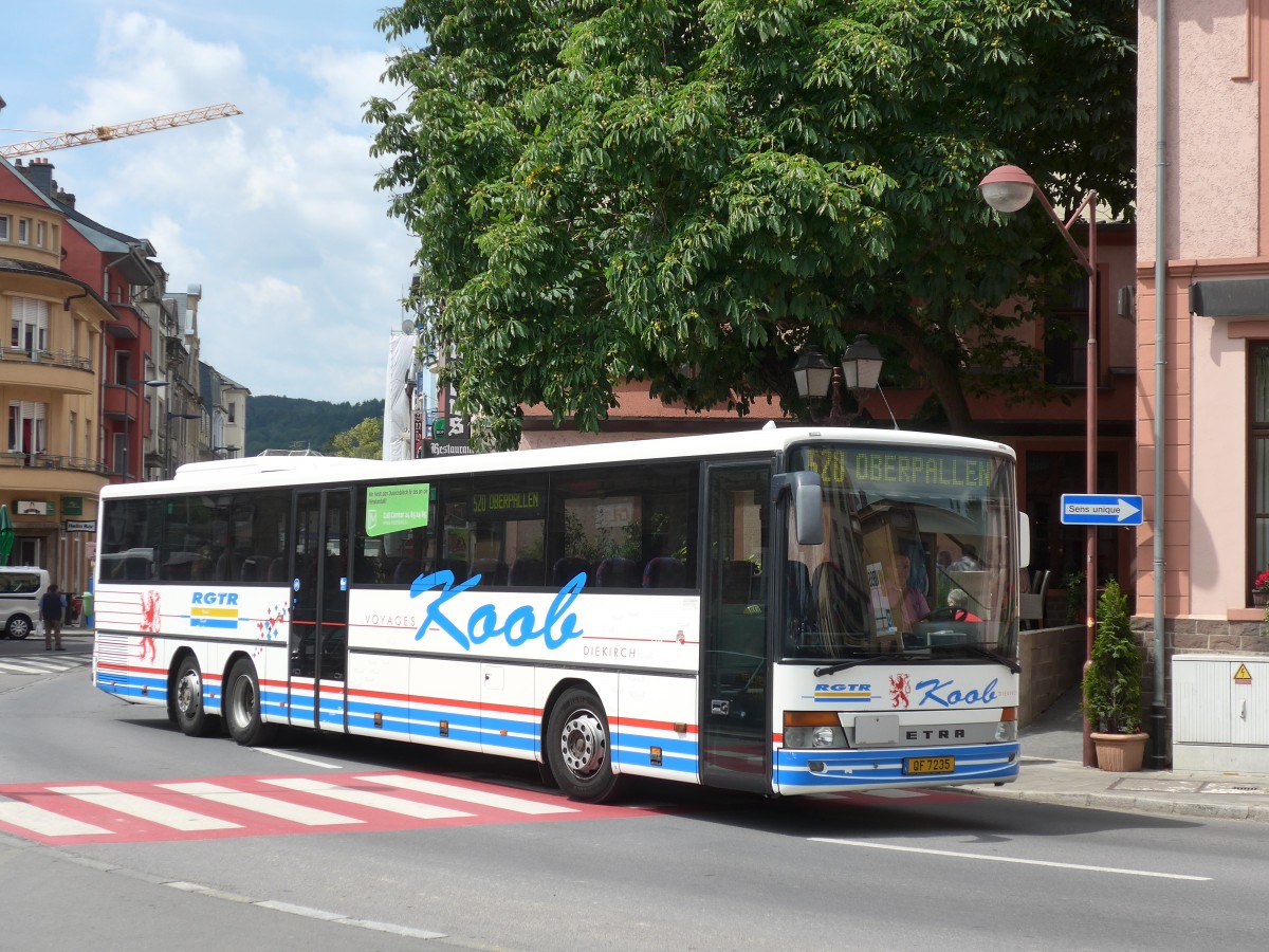 (162'607) - Koob, Diekirch - QF 7235 - Setra am 25. Juni 2015 beim Bahnhof Ettelbruck
