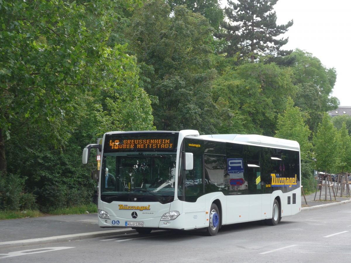 (162'714) - Drrnagel, Uettingen - W-U 1386 - Mercedes am 27. Juni 2015 beim Bahnhof Wrzburg