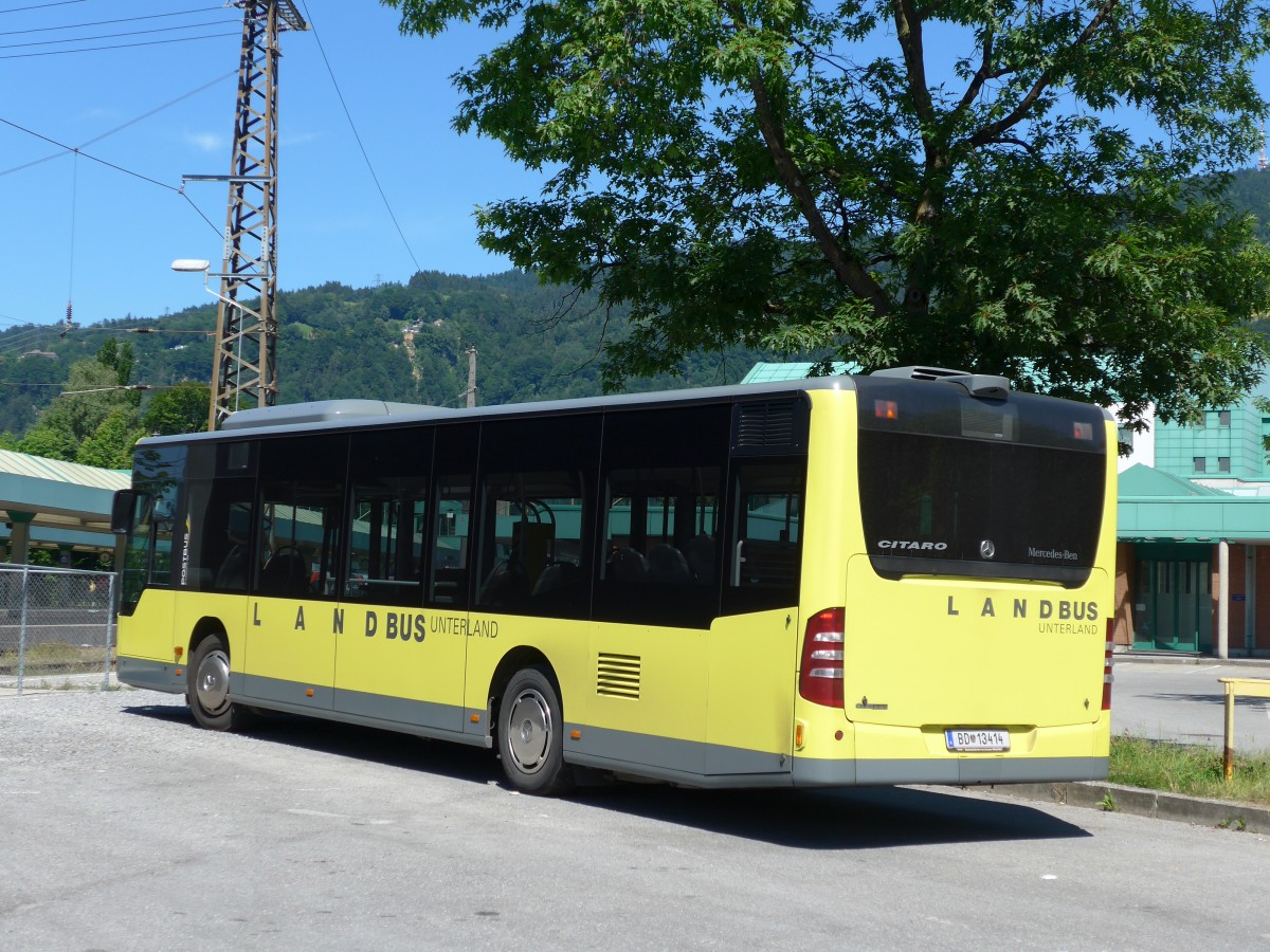(162'865) - Landbus Unterland, Dornbirn - BD 13'414 - Mercedes am 28. Juni 2015 beim Bahnhof Bregenz
