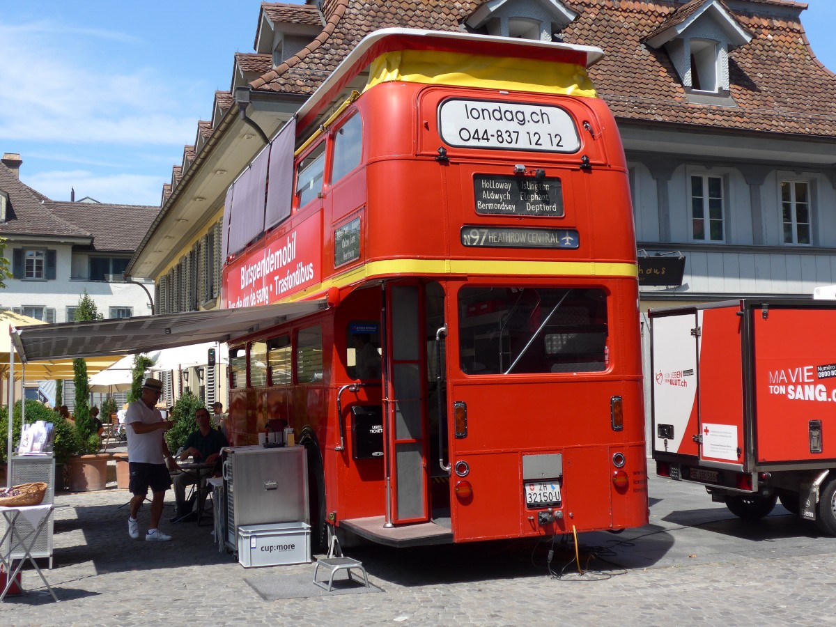(163'123) - Londag, Bassersdorf - ZH 32'150 U - ??? (ex Londonbus Nr. 720) am 22. Juli 2015 in Thun, Waisenhausplatz