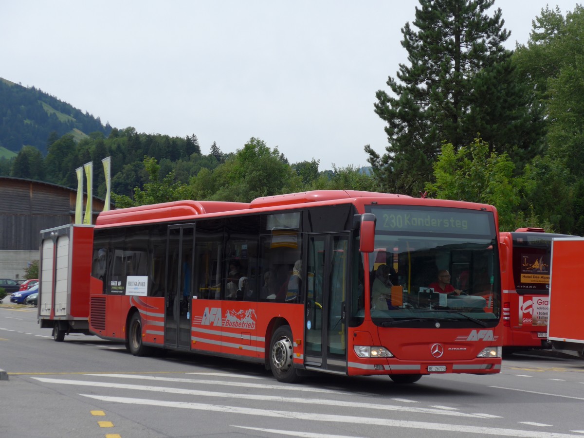 (163'131) - AFA Adelboden - Nr. 27/BE 26'773 - Mercedes am 26. Juli 2015 beim Bahnhof Frutigen