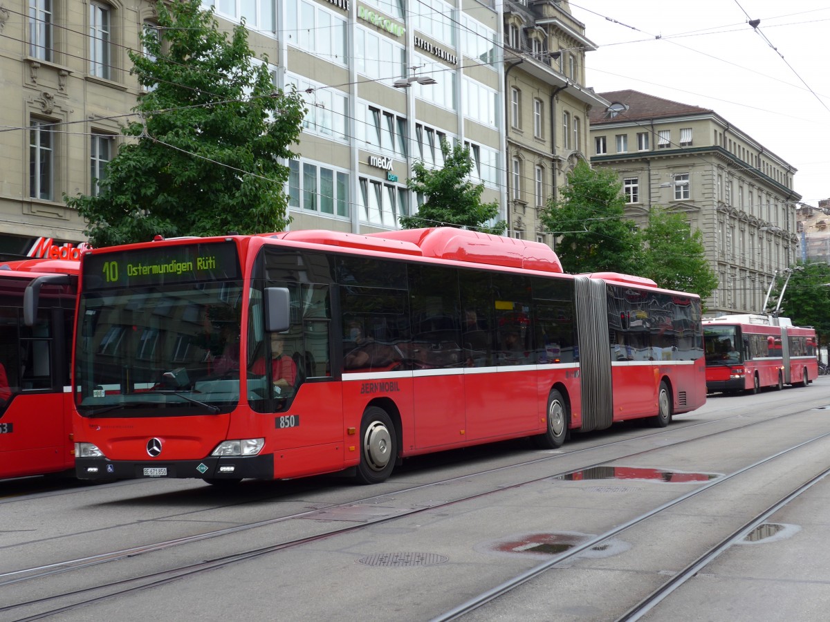 (163'460) - Bernmobil, Bern - Nr. 850/BE 671'850 - Mercedes am 15. August 2015 beim Bahnhof Bern
