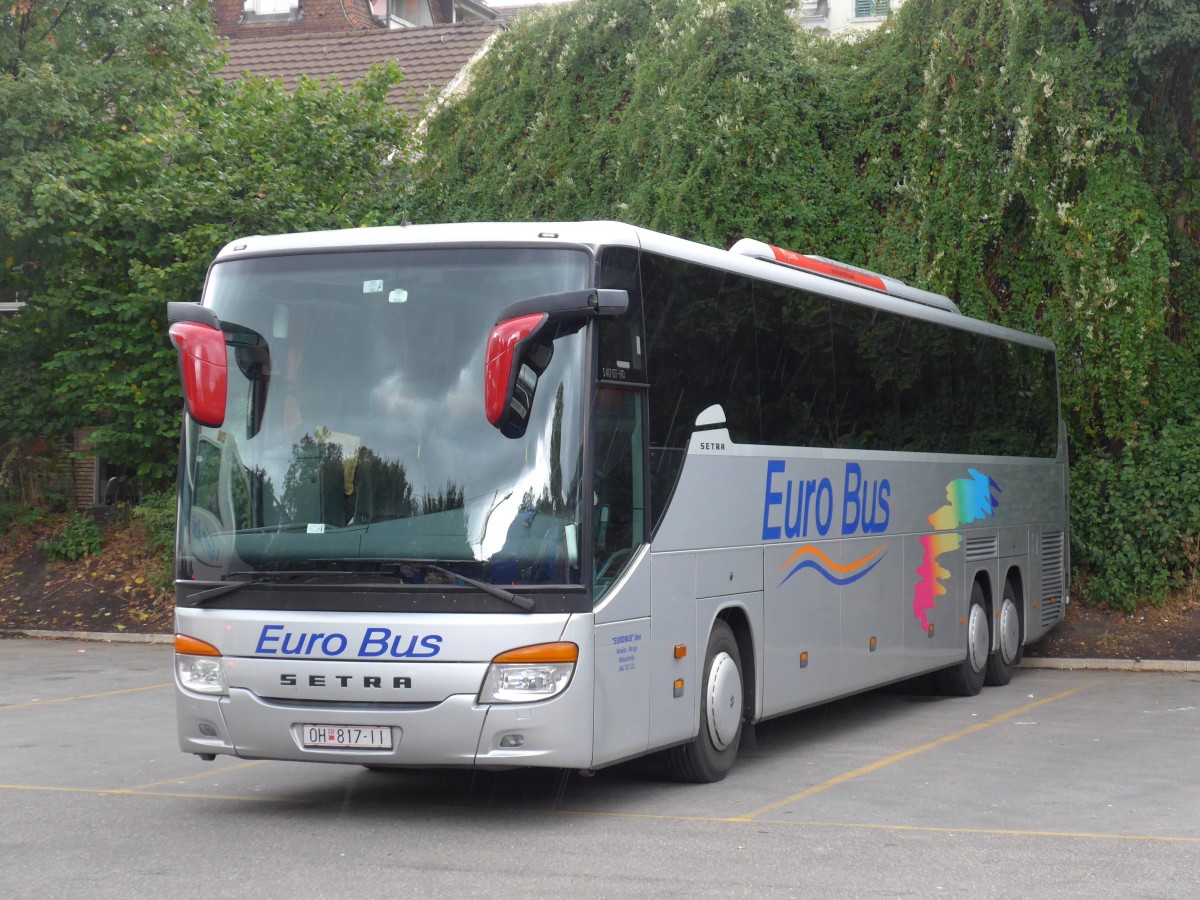 (163'611) - Aus Mazedonien: Euro Bus, Struga - OH 817-II - Setra am 16. August 2015 in Zrich, Sihlquai
