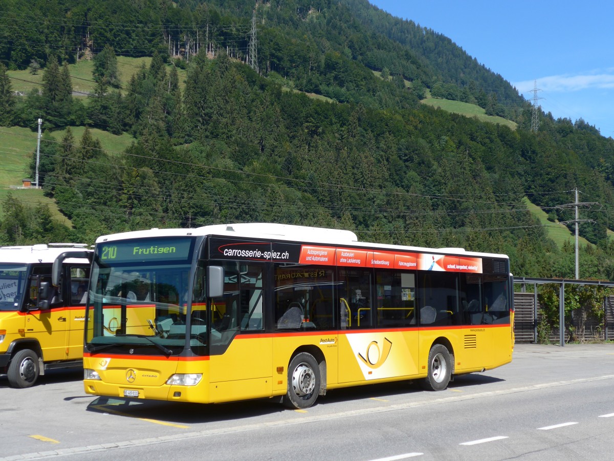 (163'703) - PostAuto Bern - BE 489'810 - Mercedes (ex Portenier, Adelboden Nr. 10) am 20. August 2015 beim Bahnhof Reichenbach