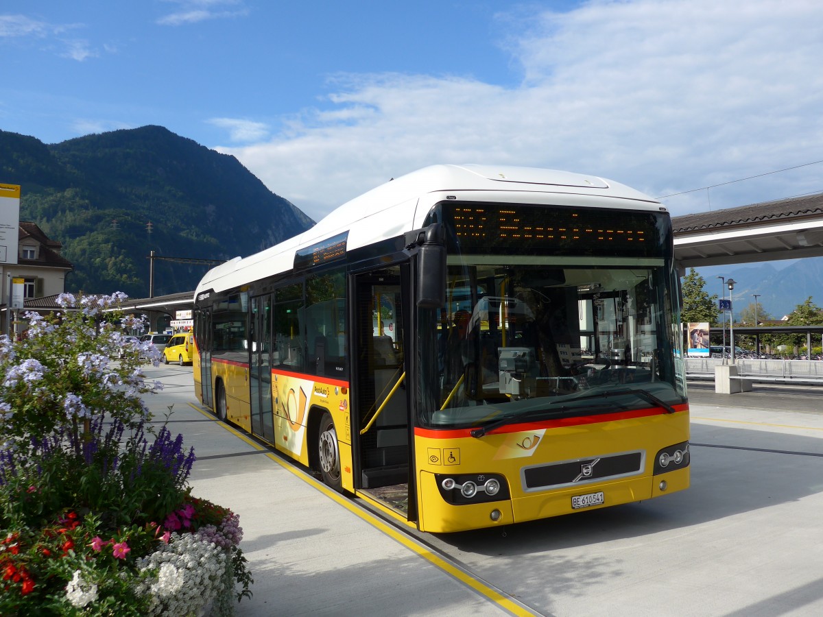 (163'738) - PostAuto Bern - BE 610'541 - Volvo am 23. August 2015 beim Bahnhof Interlaken West