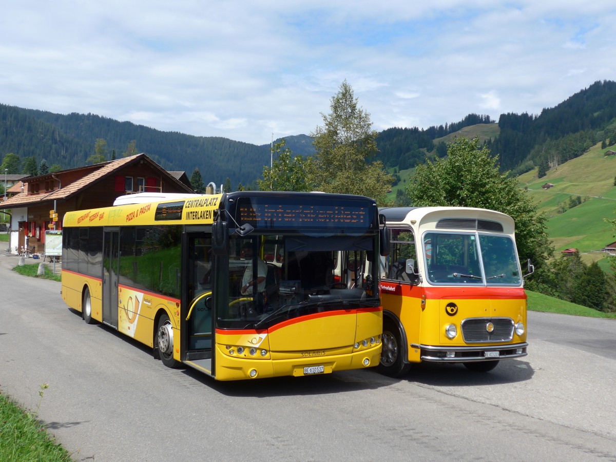 (163'803) - PostAuto Bern - BE 610'537 - Solaris am 23. August 2015 in Habkern, Zundli