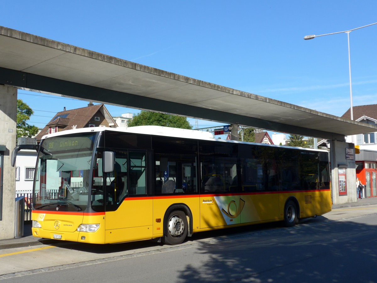 (163'872) - Hfliger, Sursee - Nr. 4/LU 197'104 - Mercedes (ex PostAuto Nordschweiz Nr. 4) am 29. August 2015 beim Bahnhof Sursee