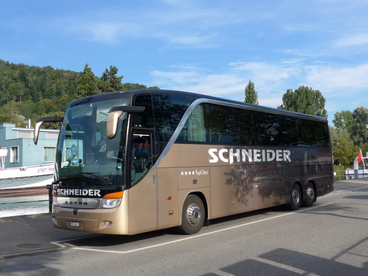 (164'603) - Schneider, Langendorf - SO 20'457 - Setra am 12. September 2015 bei der Schifflndte Thun