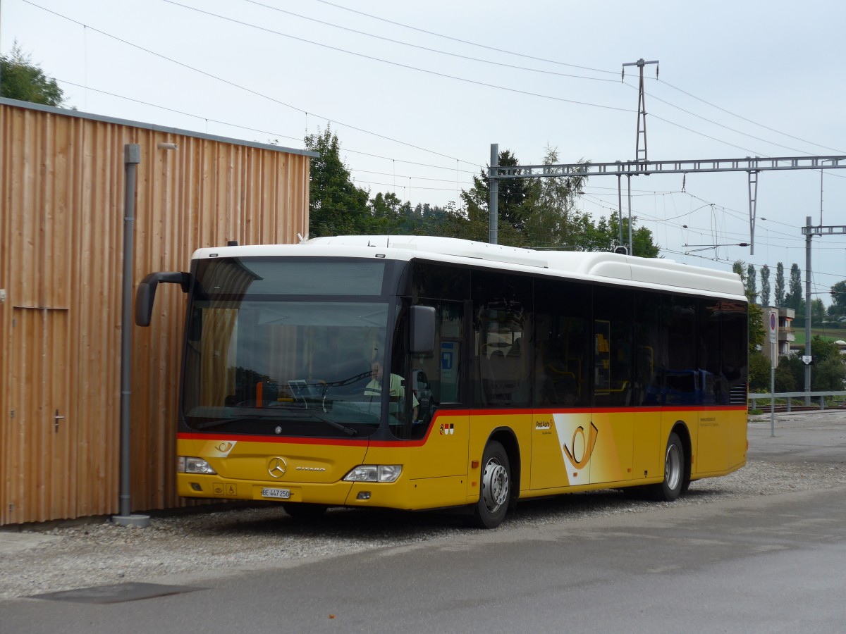 (164'613) - Engeloch, Riggisberg - Nr. 1/BE 447'250 - Mercedes am 13. September 2015 beim Bahnhof Schwarzenburg