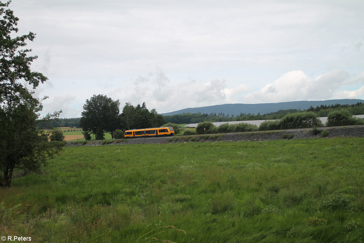1648 203  Stadt Schwandorf  als OPB RB 93 79718 Regensburg - Marktredwitz am trocken gelegten Rechenweiher 07.07.24