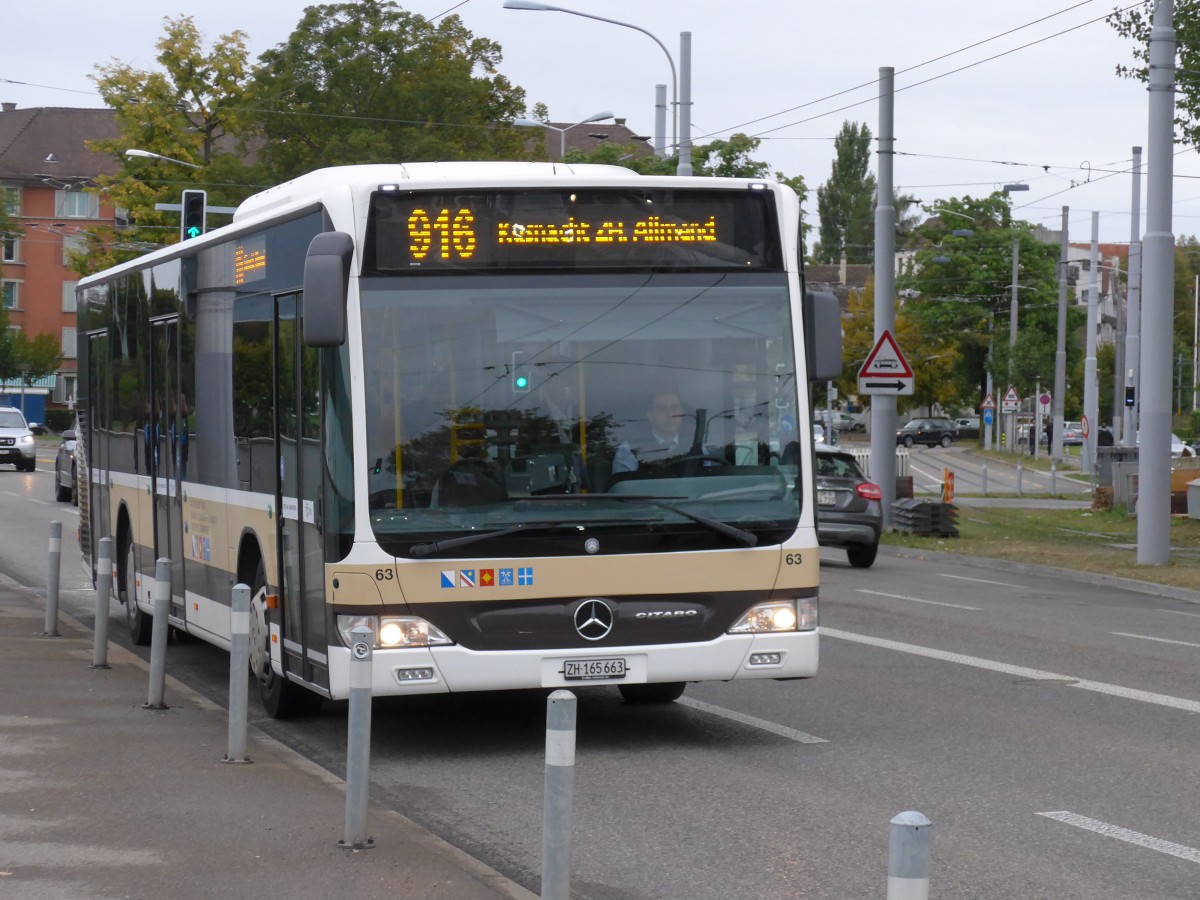 (164'975) - AZZK Zollikon - Nr. 63/ZH 165'663 - Mercedes am 17. September 2015 beim Bahnhof Zrich-Tiefenbrunnen