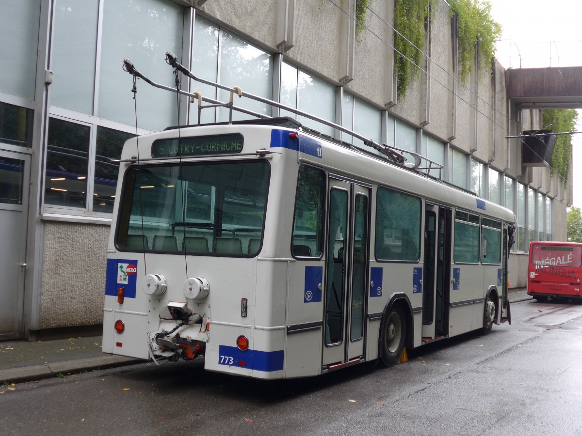 (165'079) - TL Lausanne - Nr. 773 - NAW/Lauber Trolleybus am 18. September 2015 in Lausanne, Dpt Borde