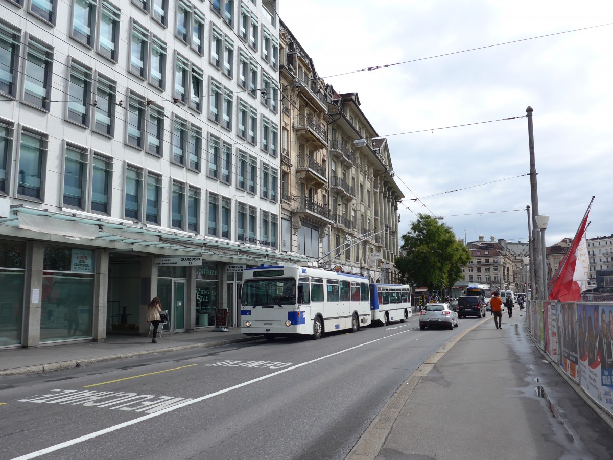 (165'113) - TL Lausanne - Nr. 777 - NAW/Lauber Trolleybus am 18. September 2015 in Lausanne, Bel-Air