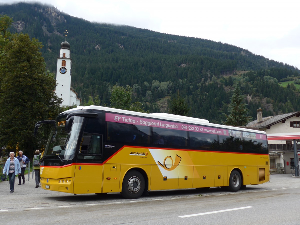 (165'421) - AutoPostale Ticino - TI 237'663 - Temsa am 19. September 2015 in Andeer, Tgavugl