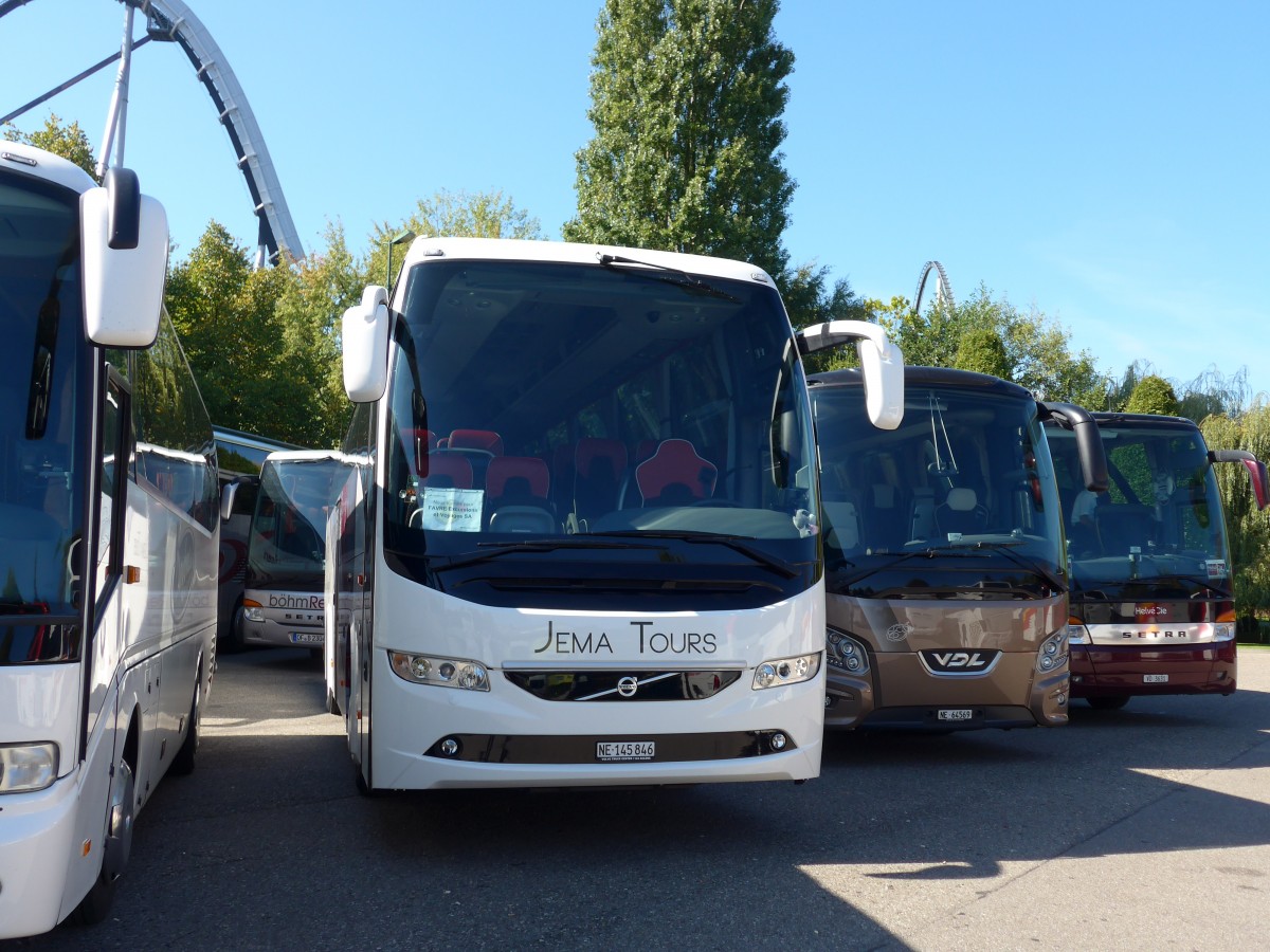 (165'477) - Aus der Schweiz: Jema Tours, Couvet - NE 145'846 - Volvo am 21. September 2015 in Rust, Europapark