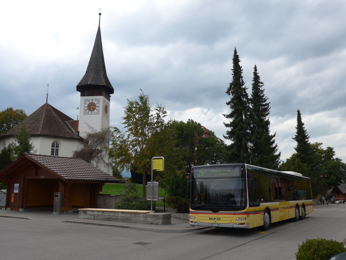 (165'516) - STI Thun - Nr. 139/BE 801'139 - MAN am 22. September 2015 in Sigriswil, Dorf