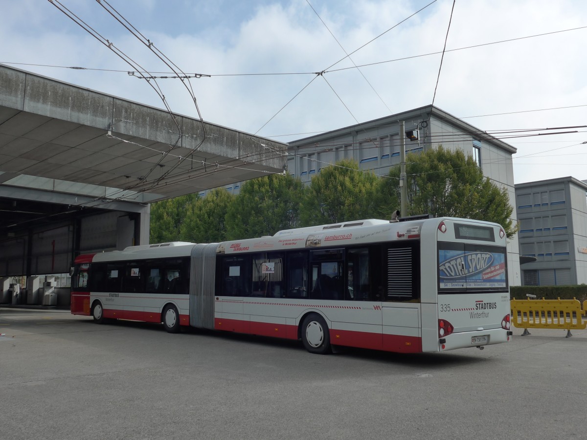 (165'859) - SW Winterthur - Nr. 335/ZH 730'335 - Solaris am 26. September 2015 in Winterthur, Depot Grzefeld