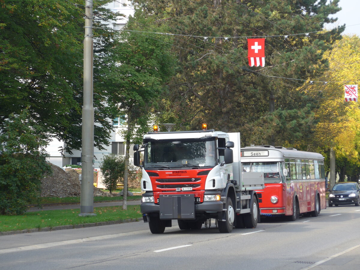 (165'860) - SW Winterthur - ZH 32'981 U - Scania am 26. September 2015 in Winterthur, Depot Grzefeld
