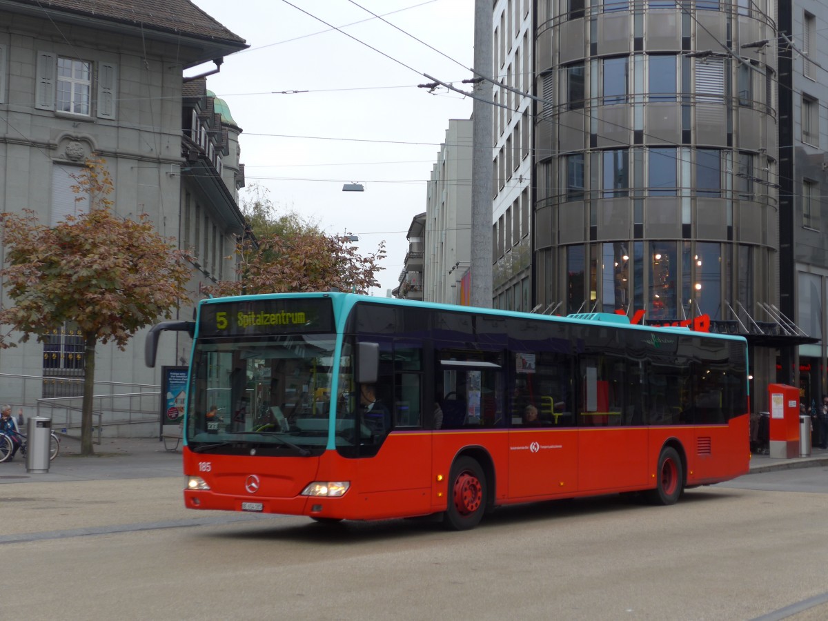 (166'361) - VB Biel - Nr. 185/BE 654'185 - Mercedes am 24. Oktober 2015 in Biel, Zentralplatz