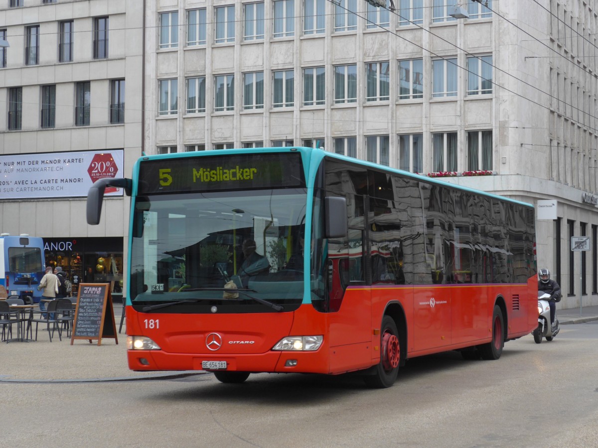 (166'365) - VB Biel - Nr. 181/BE 654'181 - Mercedes am 24. Oktober 2015 in Biel, Zentralplatz