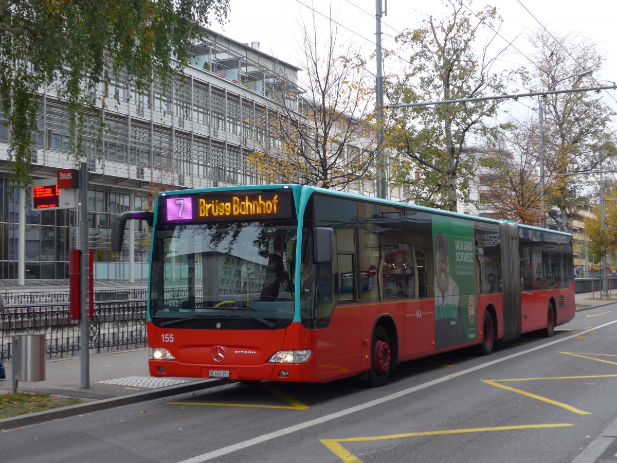 (166'376) - VB Biel - Nr. 155/BE 666'155 - Mercedes am 24. Oktober 2015 in Biel, Zentralplatz