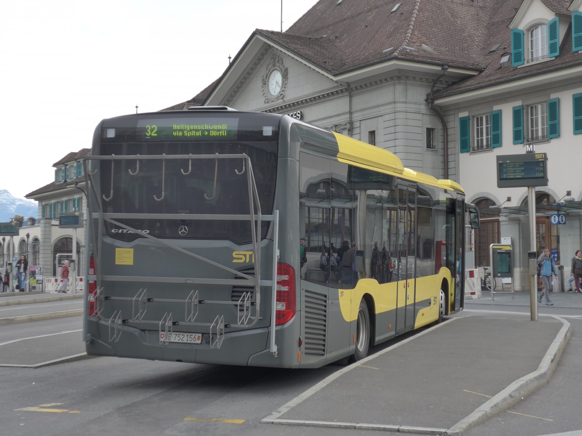 (166'483) - STI Thun - Nr. 156/BE 752'156 - Mercedes am 24. Oktober 2015 beim Bahnhof Thun