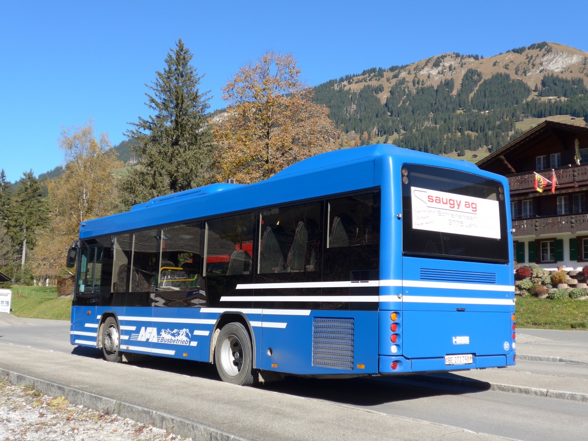 (166'509) - AFA Adelboden - Nr. 57/BE 272'798 - Scania/Hess am 1. November 2015 beim Bahnhof Lenk