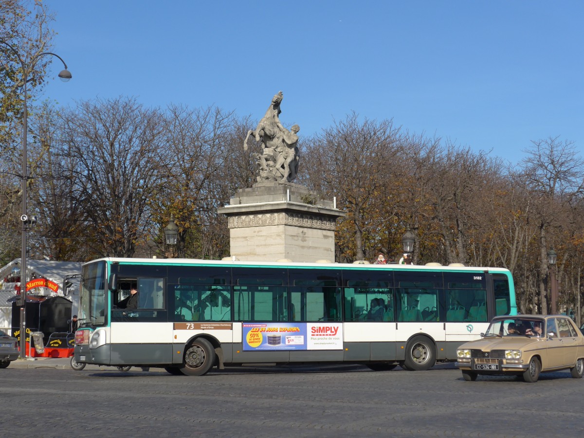 (166'625) - RATP Paris - Nr. 3182/415 QYG 75 - Irisbus am 15. November 2015 in Paris, Concorde