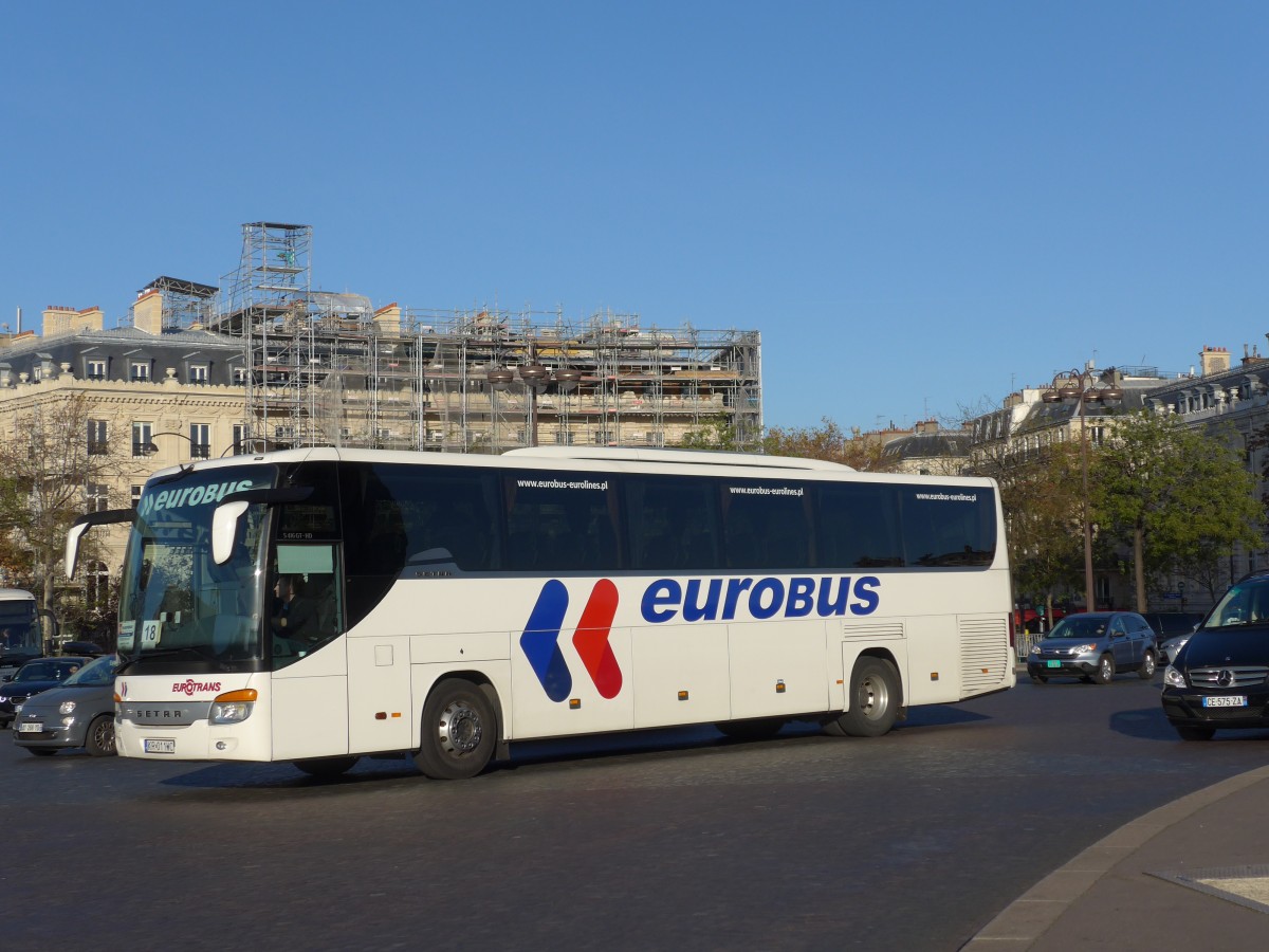 (166'693) - Aus Polen: Eurobus, Katowice - KR 011WC - Setra am 15. November 2015 in Paris, Arc de Triomphe