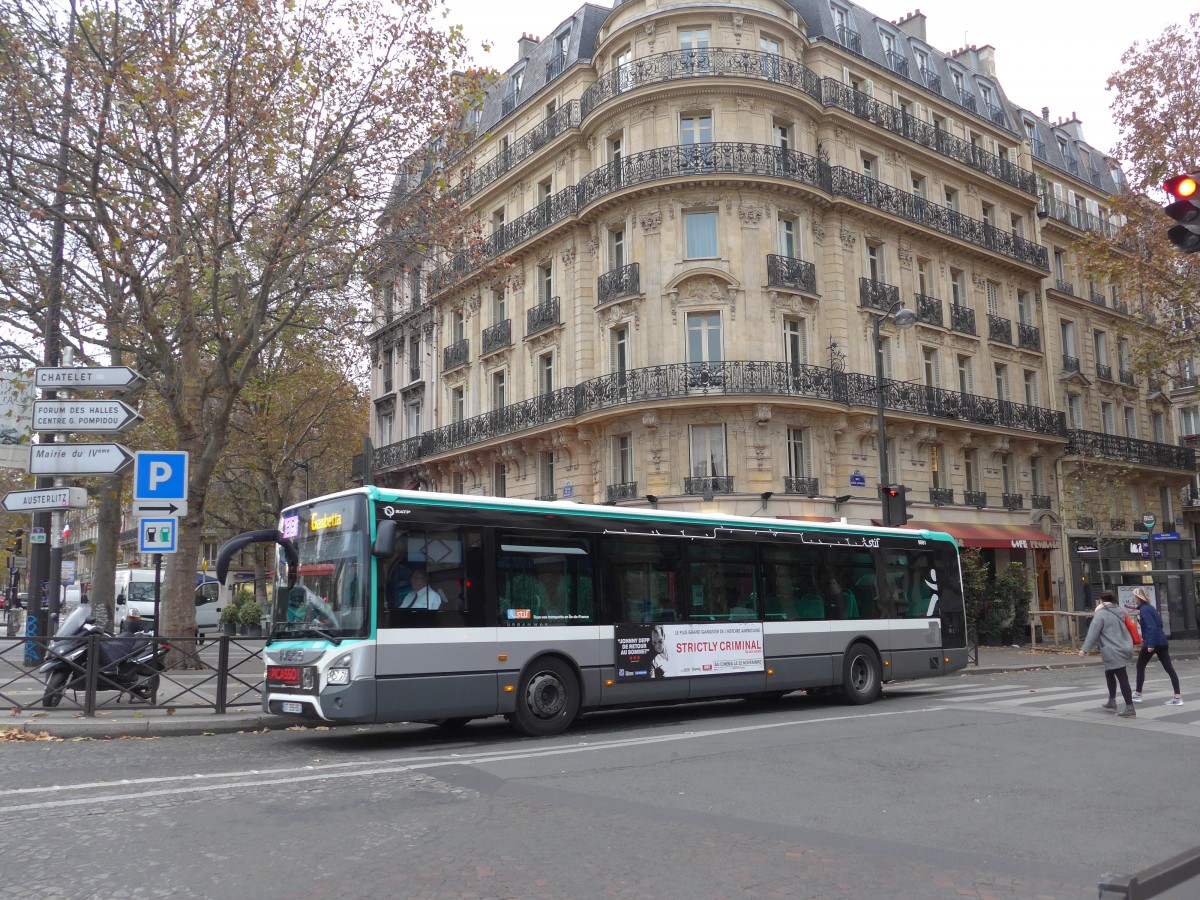 (166'776) - RATP Paris - Nr. 8881/DT 356 BC - Iveco am 16. November 2015 in Paris, Bastille