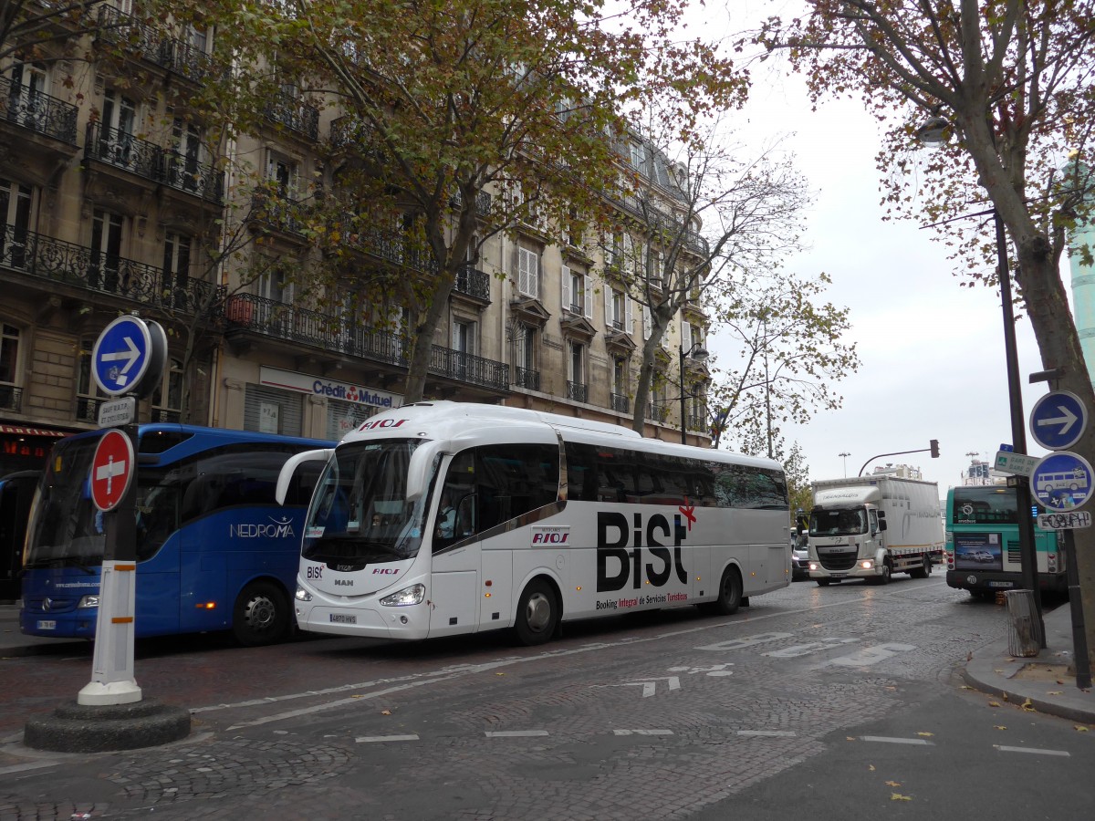 (166'785) - Aus Spanien: Rios, Murcia - 4870 HVS - MAN/Irizar am 16. November 2015 in Paris, Bastille