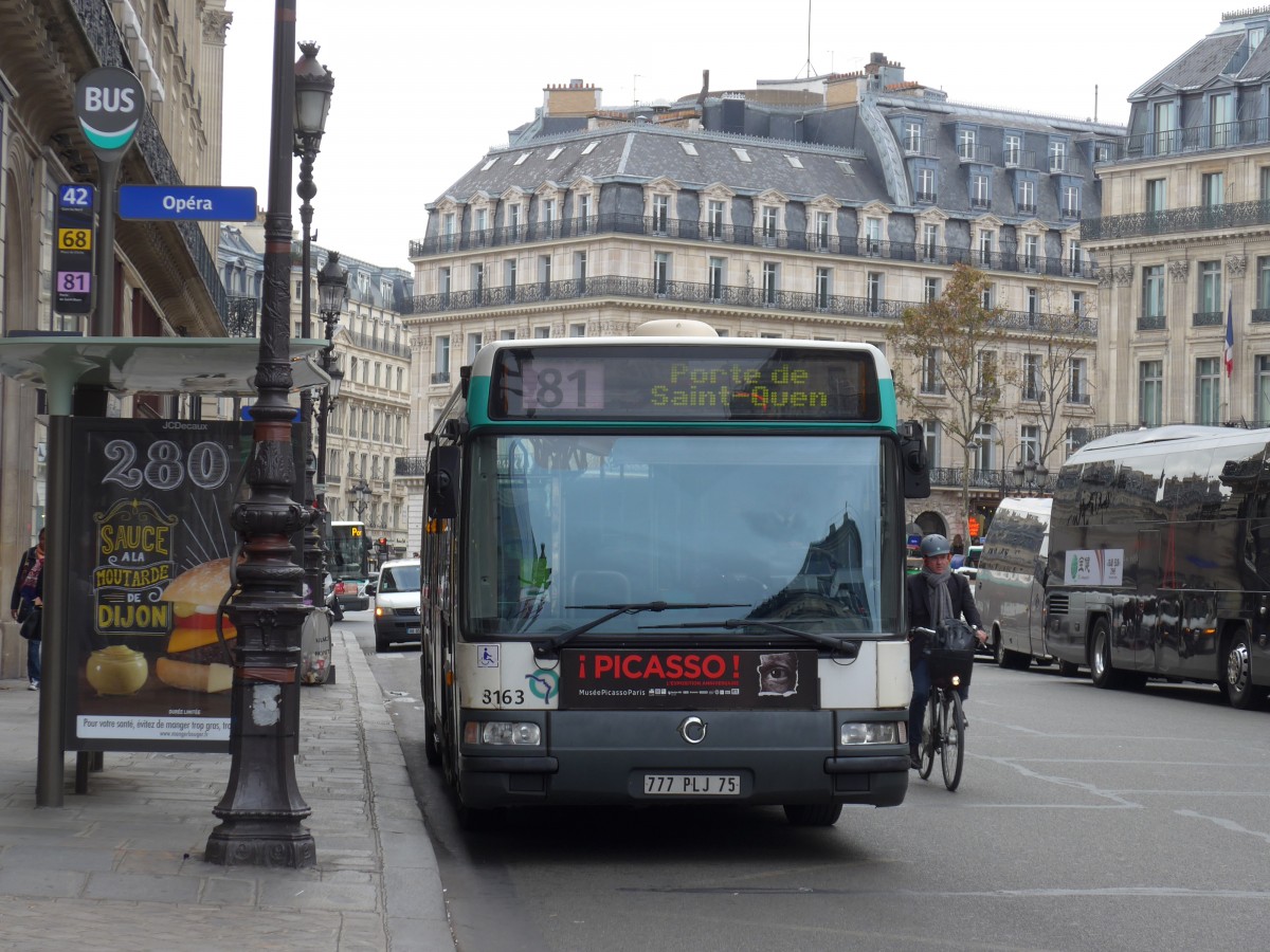 (166'957) - RATP Paris - Nr. 8163/777 PLJ 75 - Irisbus am 16. November 2015 in Paris, Opra